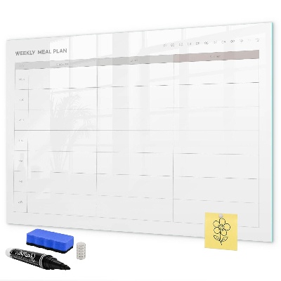 Tablă magnetică de scris Planul de mese pentru săptămână