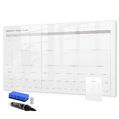 Tablă magnetică de scris Planul de mese pentru săptămână