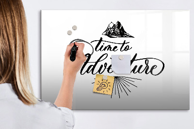 Tablă magnetică de scris Timp pentru aventură și amintiri