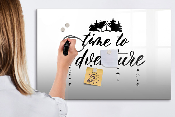 Tablă cu marker Timp pentru o aventură cu amintiri
