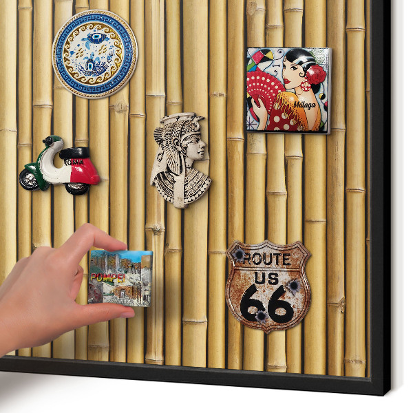 Panou magnetic mural decorativ cadru negru Model de bambus