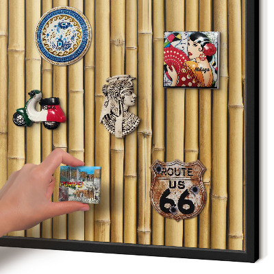 Panou magnetic mural decorativ cadru negru Model de bambus