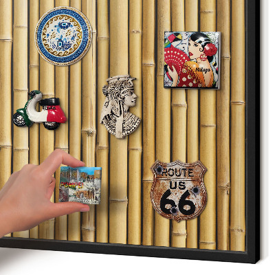 Panou magnetic mural decorativ cadru negru Model de bambus