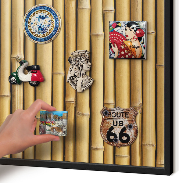 Panou magnetic mural decorativ cadru negru Model de bambus