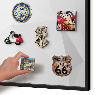 Panou magnetic mural decorativ cadru negru Geometrie albă
