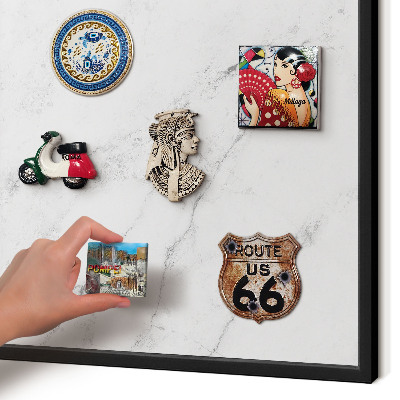 Panou magnetic mural decorativ cadru negru Model de marmură