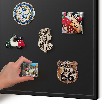Panou magnetic mural decorativ cadru negru Negru
