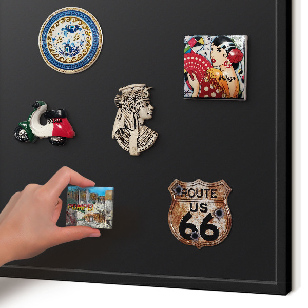 Panou magnetic mural decorativ cadru negru Negru