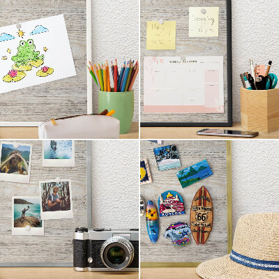 Panou magnetic mural decorativ cadru negru Textură de lemn
