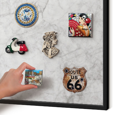 Panou magnetic mural decorativ cadru negru Marmură gri
