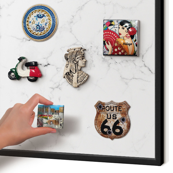 Panou magnetic mural decorativ cadru negru Model de marmură