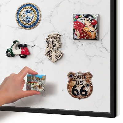 Panou magnetic mural decorativ cadru negru Model de marmură