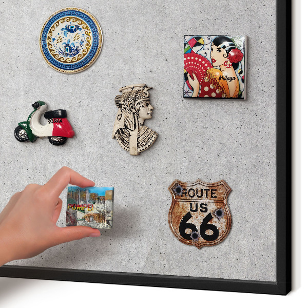 Panou magnetic mural decorativ cadru negru Textură gri