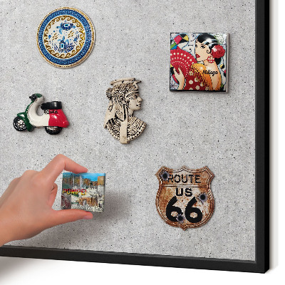 Panou magnetic mural decorativ cadru negru Textură gri