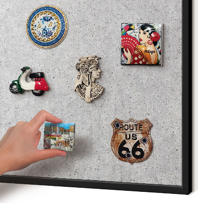Panou magnetic mural decorativ cadru negru Textură gri