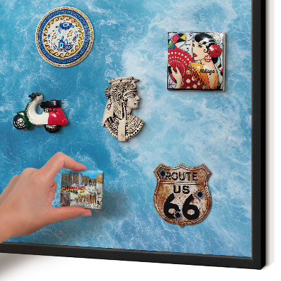 Panou magnetic mural decorativ cadru negru Valurile oceanului