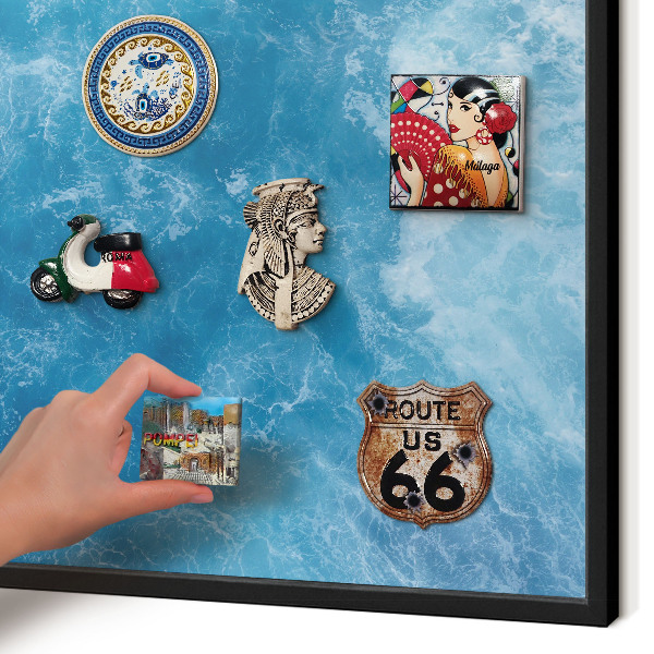 Panou magnetic mural decorativ cadru negru Valurile oceanului