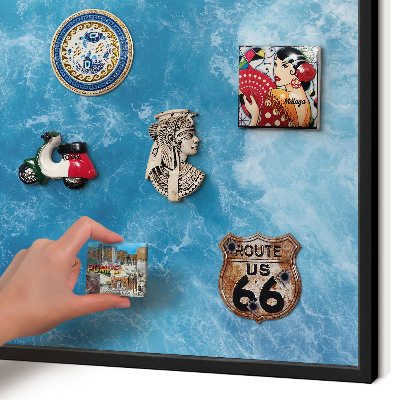 Panou magnetic mural decorativ cadru negru Valurile oceanului