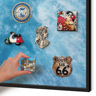 Panou magnetic mural decorativ cadru negru Valurile oceanului