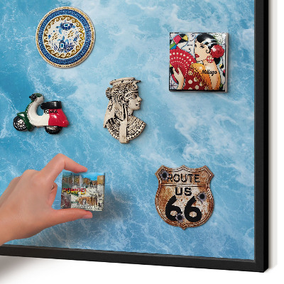 Panou magnetic mural decorativ cadru negru Valurile oceanului