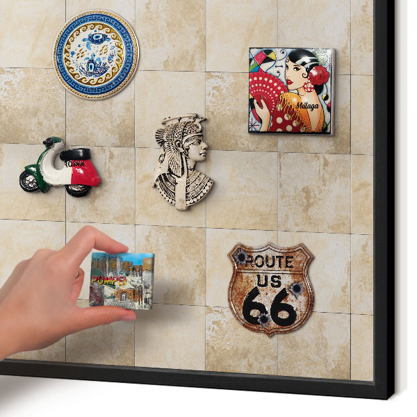 Panou magnetic mural decorativ cadru negru Eleganță neutră