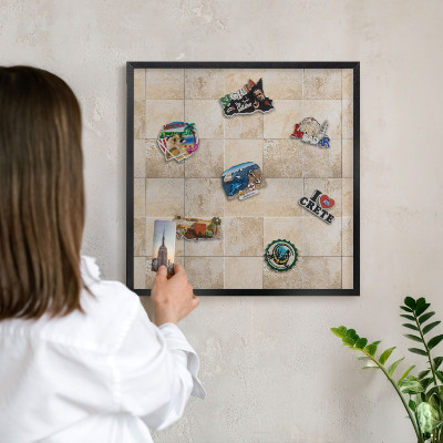 Panou magnetic mural decorativ cadru negru Eleganță neutră