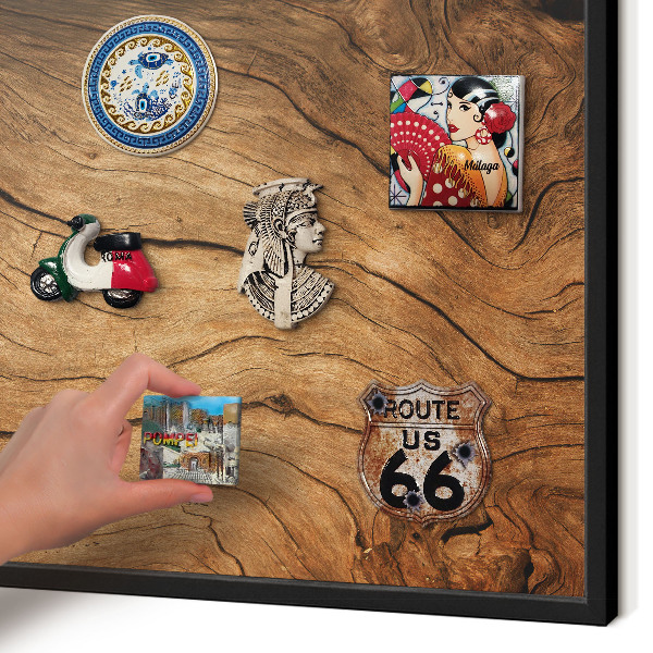 Panou magnetic mural decorativ cadru negru Fibre de lemn