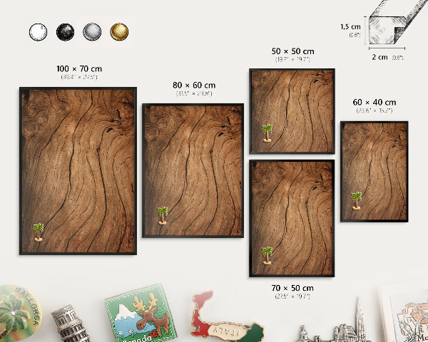 Panou magnetic mural decorativ cadru negru Fibre de lemn