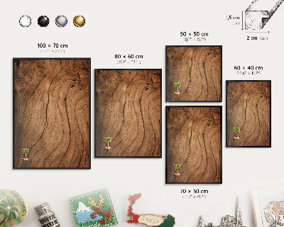 Panou magnetic mural decorativ cadru negru Fibre de lemn