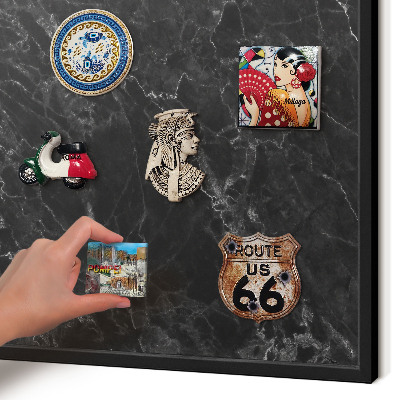 Panou magnetic mural decorativ cadru negru Eleganța marmurei