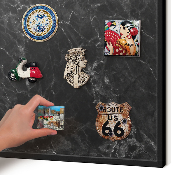 Panou magnetic mural decorativ cadru negru Eleganța marmurei