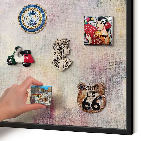 Panou magnetic mural decorativ cadru negru Abstracție pastelată