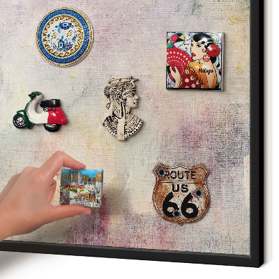 Panou magnetic mural decorativ cadru negru Abstracție pastelată