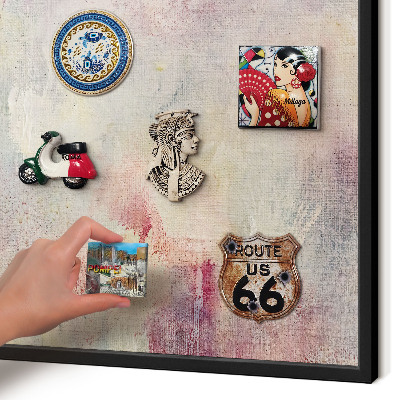 Panou magnetic mural decorativ cadru negru Abstracție pastelată