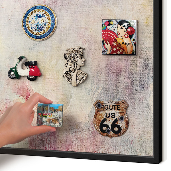 Panou magnetic mural decorativ cadru negru Abstracție pastelată