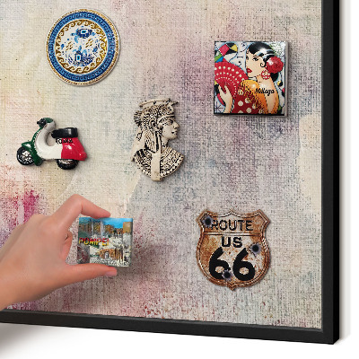 Panou magnetic mural decorativ cadru negru Abstracție pastelată