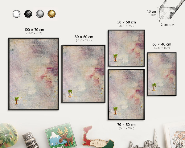 Panou magnetic mural decorativ cadru negru Abstracție pastelată