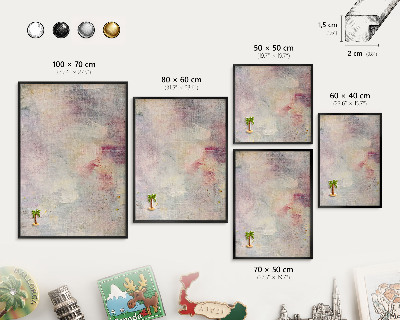 Panou magnetic mural decorativ cadru negru Abstracție pastelată