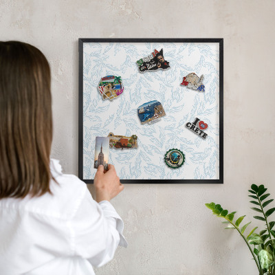 Panou magnetic mural decorativ cadru negru Temă luminoasă