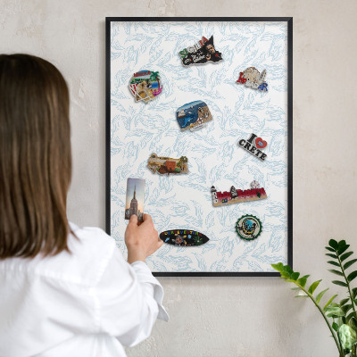 Panou magnetic mural decorativ cadru negru Temă luminoasă