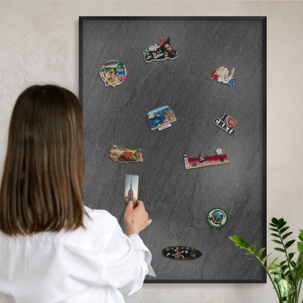Panou magnetic mural decorativ cadru negru Textură neagră
