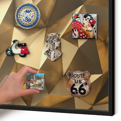 Panou magnetic mural decorativ cadru negru Geometrie caldă