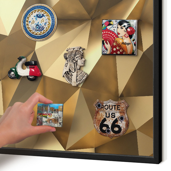 Panou magnetic mural decorativ cadru negru Geometrie caldă