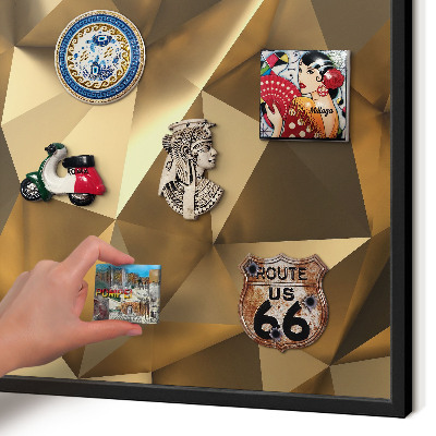 Panou magnetic mural decorativ cadru negru Geometrie caldă