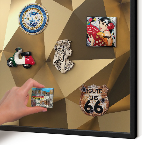 Panou magnetic mural decorativ cadru negru Geometrie caldă