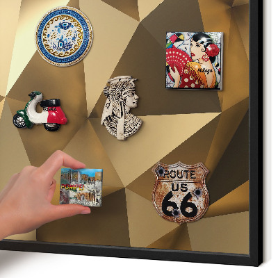 Panou magnetic mural decorativ cadru negru Geometrie caldă
