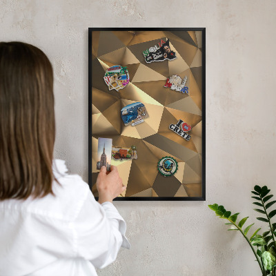Panou magnetic mural decorativ cadru negru Geometrie caldă
