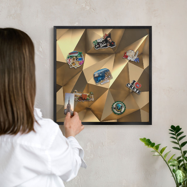 Panou magnetic mural decorativ cadru negru Geometrie caldă