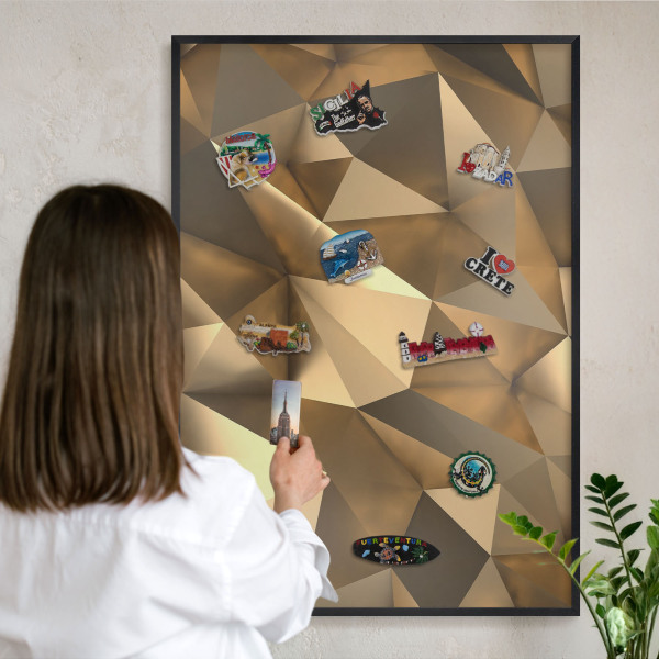 Panou magnetic mural decorativ cadru negru Geometrie caldă