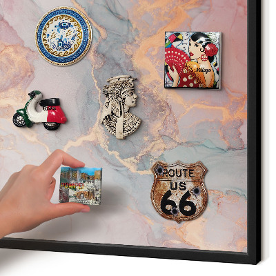 Panou magnetic mural decorativ cadru negru Abstracție colorată